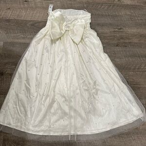 NEW strapless dress with imitation pearls